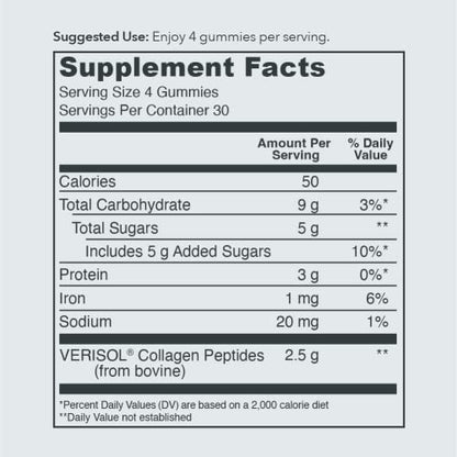 Vital Proteins Collagen Gummies, 2.5g of Clinically-Tested Collagen for Hair, Skin Vital ProteinsUS supplements