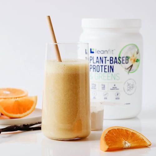 LeanFit Plant-Based Protein & Greens Natural Vanilla – 20g Plant Protein + 4 Leafy Greens LeanFitUS supplements