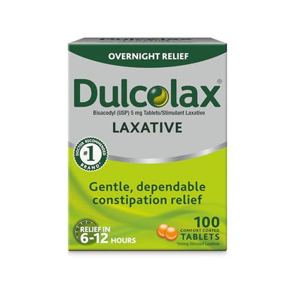 Dulcolax Stimulant Laxative Tablets (100 Count) Gentle Overnight Constipation Relief DulcolaxUS supplements