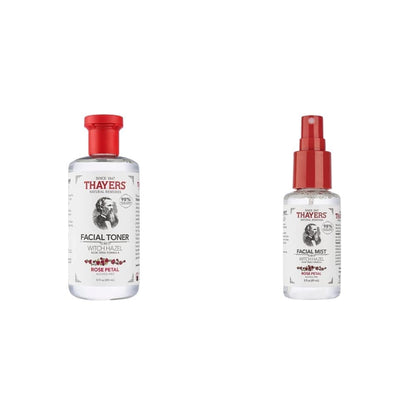 Thayers Alcohol-Free, Hydrating Rose Petal Witch Hazel Facial Toner 12 oz + 3oz THAYERSUS supplements