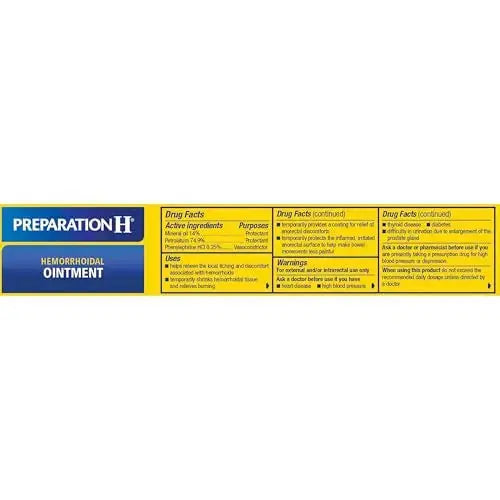 PREPARATION H Hemorrhoid Symptom Treatment Ointment, Itching, Burning & Discomfort Relief, Tube (2.0 Ounce) Preparation HAu supplements