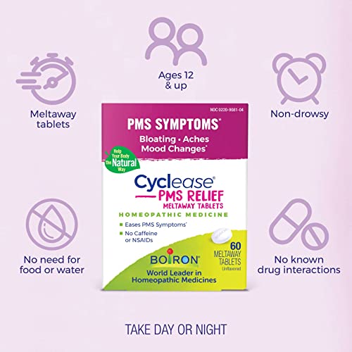 Boiron Cyclease PMS Relief Tablets for Symptoms from PMS of Bloating, Aches, Mood Swings, and Irritability BoironAu supplements