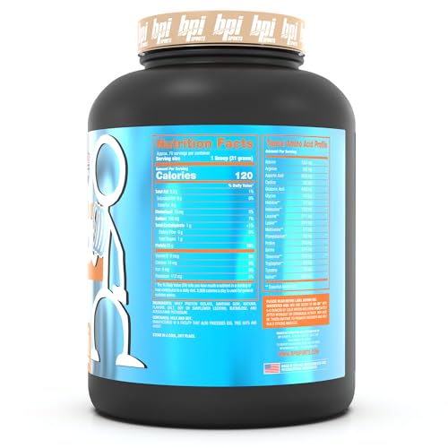BPI Sports ISO HD Isolate Protein Vanilla Cookie, 76.8 oz - 69 Servings BPI SportsUS supplements
