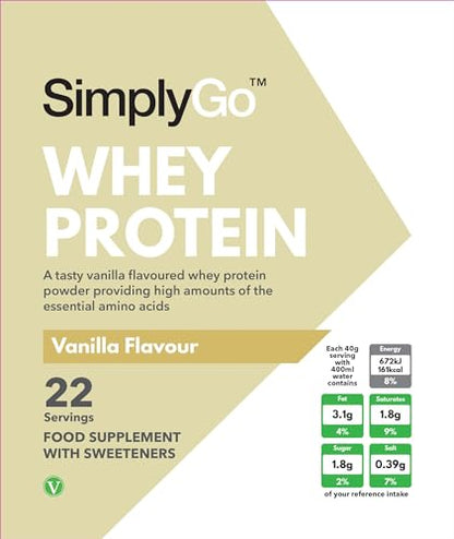 SimplyGo Whey Protein Powder | 900g | Simply Add 30g to Water, Juice or Shakes Simply SupplementsUS supplements
