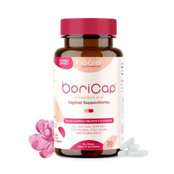 BoriCap - Boric Acid Suppositories for Women - 600 mg - Vaginal Health, pH Balance, Itch & Odor - Natural BoriCapAu supplements