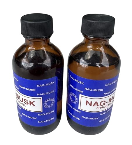 Premium Fragrance Oil 2 Bottles Nag-Musk or Nag-White Sage, 2 Ounces Each in a Glass Bottle GenericAu supplements