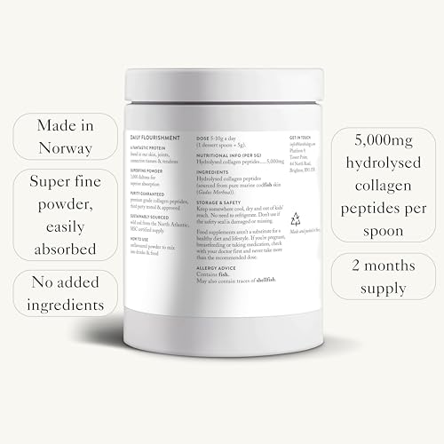 Bare Biology Collagen Powder, 300g/60 Servings - Skinful Pure Marine Collagen Supplement for Skin Bare BiologyAu supplements