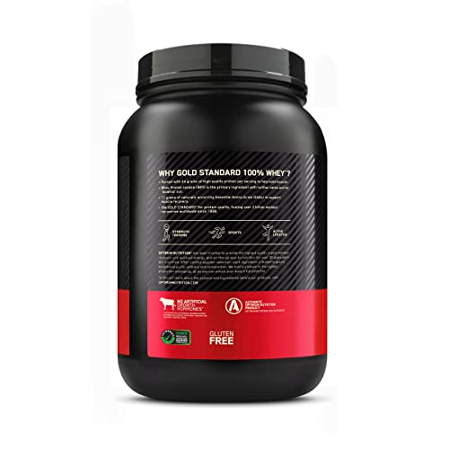 Optimum Nutrition Gold Standard 100% Whey Protein Powder, Vanilla Ice Cream, 2 Pound Optimum NutritionUS supplements