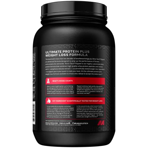 Protein Powder for Weight Loss - MuscleTech Nitro-Tech Ripped - Whey Protein Powder MuscleTechUS supplements