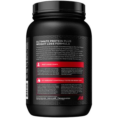 Protein Powder for Weight Loss - MuscleTech Nitro-Tech Ripped - Whey Protein Powder MuscleTechUS supplements