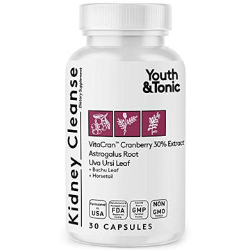 Youth & Tonic Kidney Cleanse Detox for Residual Metabolic Waste & Excess Body Water for Urinary Tract Youth & TonicAu supplements