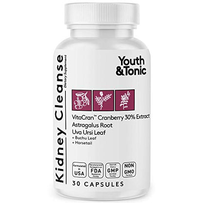 Youth & Tonic Kidney Cleanse Detox for Residual Metabolic Waste & Excess Body Water for Urinary Tract Youth & TonicUS supplements
