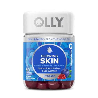 OLLY Glowing Skin Gummy, 25 Day Supply (50 Count), Plump Berry, Hyaluro OLLYUS supplements