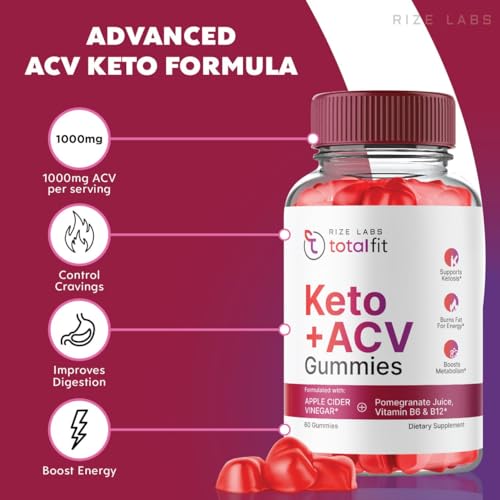 (2 Pack) Total Fit Keto ACV Gummies Advanced Weight Loss, Total Fit Keto ACV + BCB Gummies rize labsUS supplements