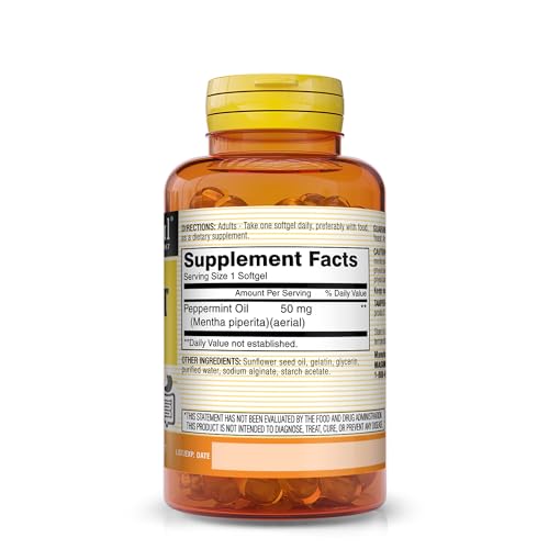 MASON NATURAL Peppermint Oil 50 mg Enteric Coated - Natural Gastrointestinal Comfort MASON NATURALUS supplements