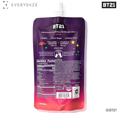 EVERYDAZE BT21 Essential C’s Collagen + Vitamin C Konjac Jelly | Vegan, 10 Calories E EVERYDAZEUS supplements