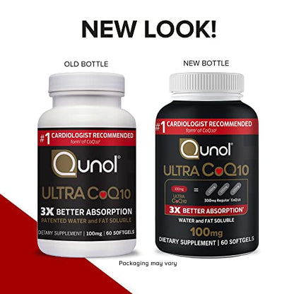 Qunol Ultra CoQ10 100mg Softgels- 3x Better Absorption Coenzyme Q10 Supplements QunolUS supplements