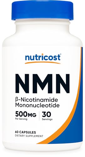 Nutricost NMN (Nicotinamide Mononucleotide) 500mg, 60 Capsules - Vegetarian Friendly, 30 Servings, Gluten Free, GMO Free NutricostAu supplements