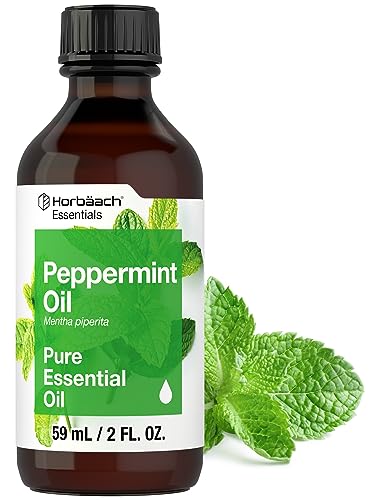 Horbaach Peppermint Oil | 2 fl oz | Pure Essential Spray | for Massage, Bath & Diffusers | Non-GMO HorbäachAu supplements