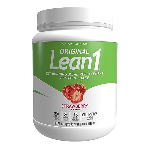 Lean1 Strawberry, 15 Serving tub, Fat Burning Meal Replacement by Nutrition53 N53US supplements