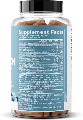Conception Fertility Supplements for Women – Prenatal Vitamins – Promote Hormone Balance Eu NaturalAu supplements