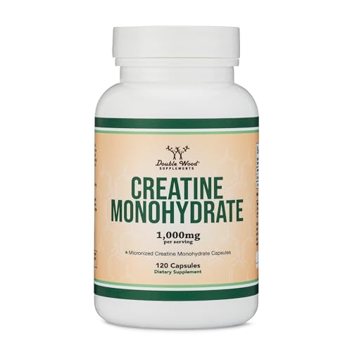 Creatine Pills 1,000mg Per Serving (120 Creatine Capsules) Micronized Creatine Double Wood SupplementsUS supplements