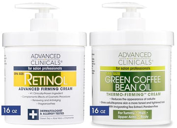 Advanced Clinicals Retinol Body Cream + Green Coffee Bean Oil Slim & Tighten Body Lotion Advanced ClinicalsAu supplements
