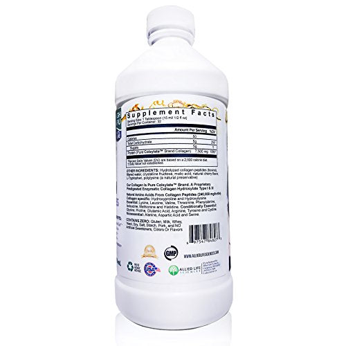 LiquiVive Liquid Collagen Protein Peptides Concentrate | Pure Hydrolyzed Super Multi Collagen Life MiracleUS supplements