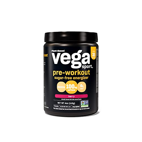 Vega Sport Sugar Free Pre-Workout Energizer, Berry - Pre Workout Powder for Women VegaUS supplements