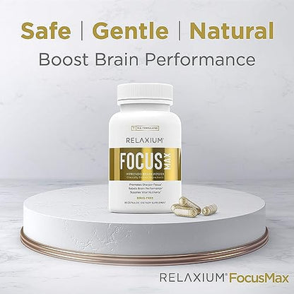 Relaxium FocusMax, Brain & Focus Health Supplement, Proven Concentration RelaxiumUS supplements
