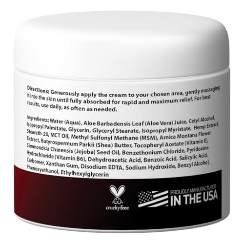 Medical Miracles Hemp Cream - Ideal for Hips, Joints, Neck, Back, Elbows, Fingers, Hands, and Knees (1000mg) Now NEW 4OZ Size Medical MiraclesAu supplements