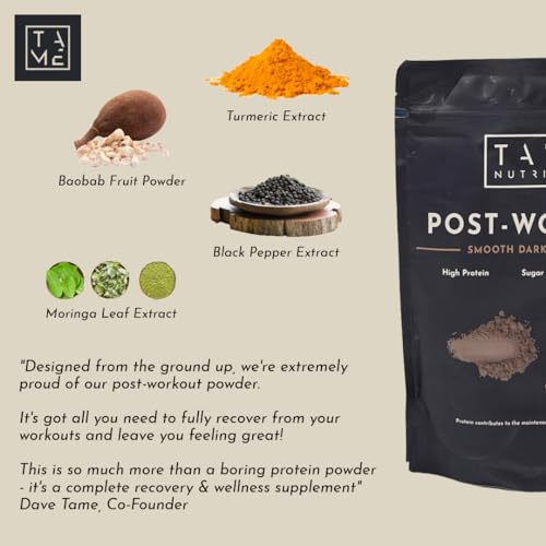 Vegan Post Workout Protein Powder | Dark Chocolate | 301g | Tame Nutrition Tame NutritionAu supplements