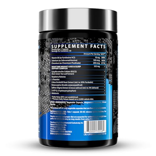 Nutrex Lipo 6 Nighttime Fat Burner | Melatonin Sleep Aid & Weight Loss Diet Pills Nutrex ResearchUS supplements