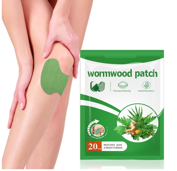 NiTa HyHy Wormwood Knee Pain Patches,Herbal Knee Patches for Pain Relief Extra Strength,Sciatica Pain Relief,for Knee, Back, Neck, Shoulder,20 Count NiTa HyHyAu supplements