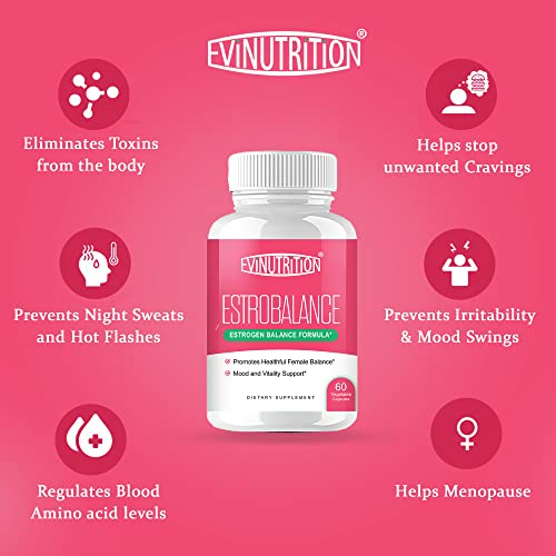 Evinutrition Estrobalance Capsule for Women - Menopause Mood and Energy Support EvinutritionUS supplements