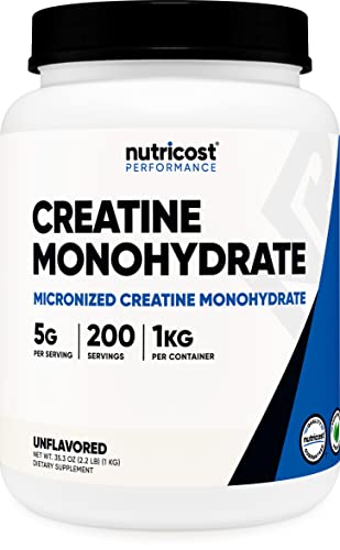 Nutricost Creatine Monohydrate Micronized Powder (1 KG) - Pure Creatine Monohydrate NutricostUS supplements