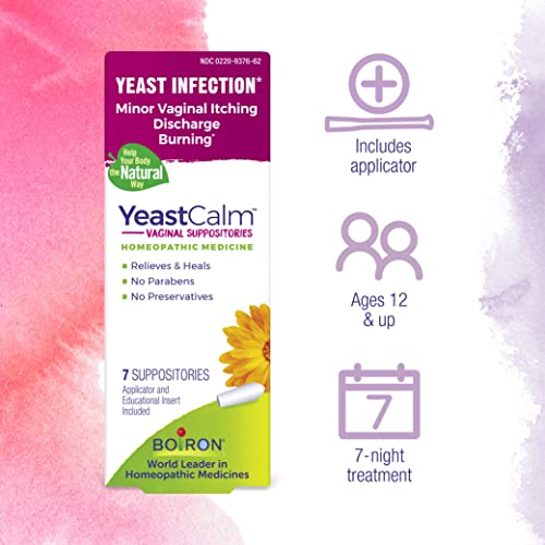 Boiron YeastCalm Homeopathic Suppositories for Yeast Infections, Burning, Discharge BoironAu supplements
