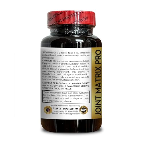 Joint Matrix PRO Natural Complex - Joint Support Supplement for Women, Support Joint Function and Mobility - 1 Bottle 90 Tablets OLANTA TRADE SOLUTIONAu supplements