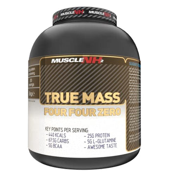 MuscleNh2 True Mass Four Four Zero Mass Gainer Protein Powder, High Calories and Protein MuscleNh2Au supplements
