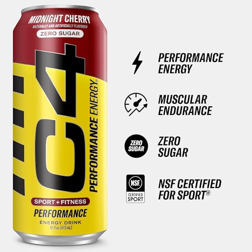 C4 Energy Carbonated Zero Sugar Energy Drink, Pre Workout Drink + Beta Alanine, Midnight CellucorAu supplements