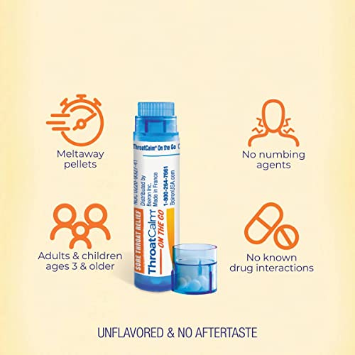 Boiron ThroatCalm On The Go for Pain Relief from Red, Dry, Scratchy, Sore Throats and Hoarseness BoironAu supplements