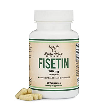 Fisetin Supplement - 100mg of Bioactive Flavnonols, 60 Count (Natural Bioflavonoid Double Wood SupplementsUS supplements