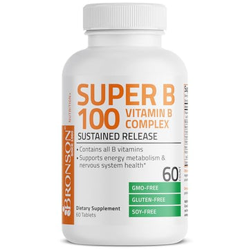 Bronson Vitamin B 100 Complex High Potency Sustained Release (Vitamin B1, B2, B3, B6) BronsonAu supplements
