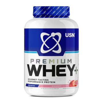 USN Whey+ Strawberry Protein Powder 2kg - Muscle Building & Recovery Protein Shakes USNAu supplements