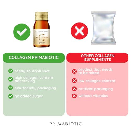 Primabiotic Collagen - Collagen Pack 30 Bottles 30 ml - High Collagen Content [10,000 mg] PRIMABIOTICUS supplements