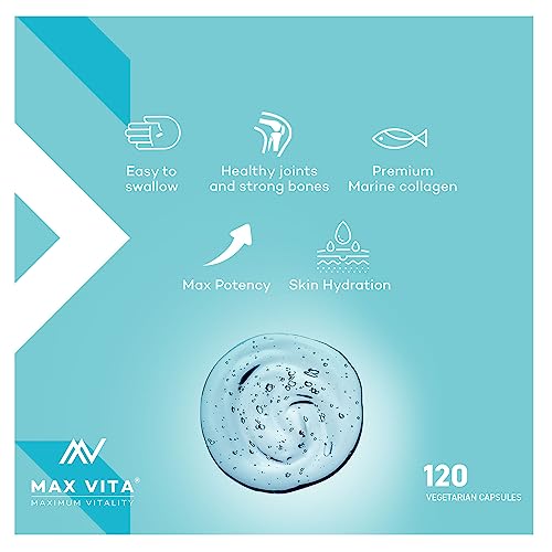 Marine Collagen Supplement 1200mg with Hyaluronic Acid & Vitamin C Hydrolysed Peptides Powder MAX VITA MAXIMUM VITALITYAu supplements