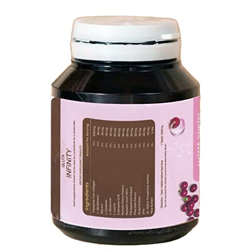 Gluta Infiniy 1000mg L-Glutathione Supplement Tripeptide Fish Collagen L-Glutamine Ascorbic Alizée SpaAu supplements