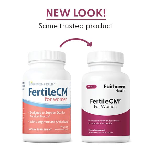 Fairhaven Health FertileCM Fertility Supplement for Women, Capsules - Fertile Cervical Mucus, Ovulation Cycle, Includes L-Arginine, N-Acetyl-Cysteine, Grape Seed Extract and Vitamin C - 90 Capsules Fairhaven HealthAu supplements