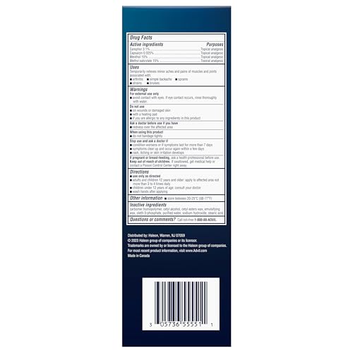 Advil Targeted Relief Pain Relieving Cream, Up to 8 Hours of Powerful Relief of Minor Arthritis Pain, Joint Pain, Lower Back Pain and Muscle Pain - 4 oz AdvilAu supplements