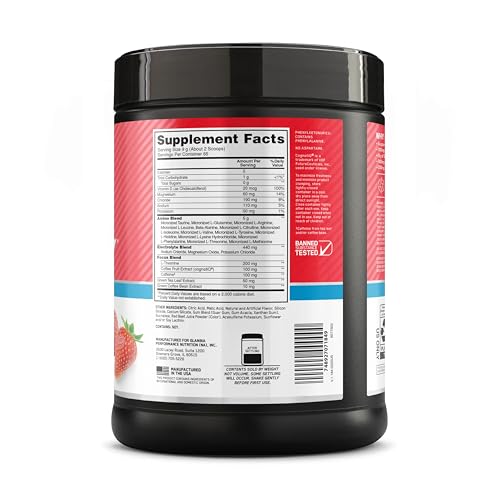 Optimum Nutrition Amino Energy Powder Plus Focus, with BCAA, Electrolytes, and Caffeine, Strawberry Burst, 65 Servings Optimum NutritionAu supplements